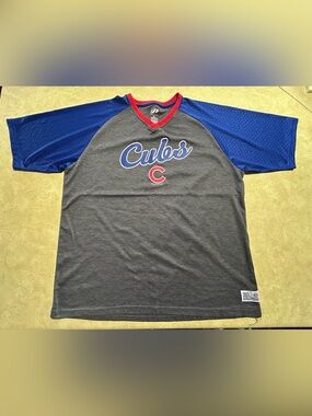 Dynasty 2017 Chicago Cubs Grey & Royal Blue Jersey MLB Men’s size XL